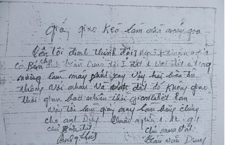 Giấy viết tay "mua bán" đất có thể được cấp giấy chứng nhận quyền sử dụng đất hay không?
